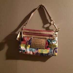 Coach y2k poppy wristlet